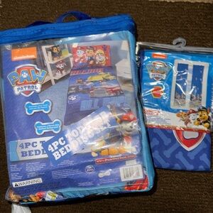 Paw patrol bedding set and window curtains
